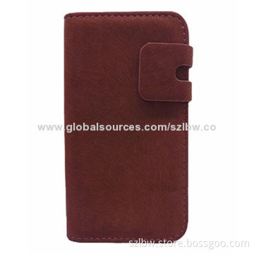 Flip PU Leather Cases for iPhone 5 with Fashionable and Luxury Design